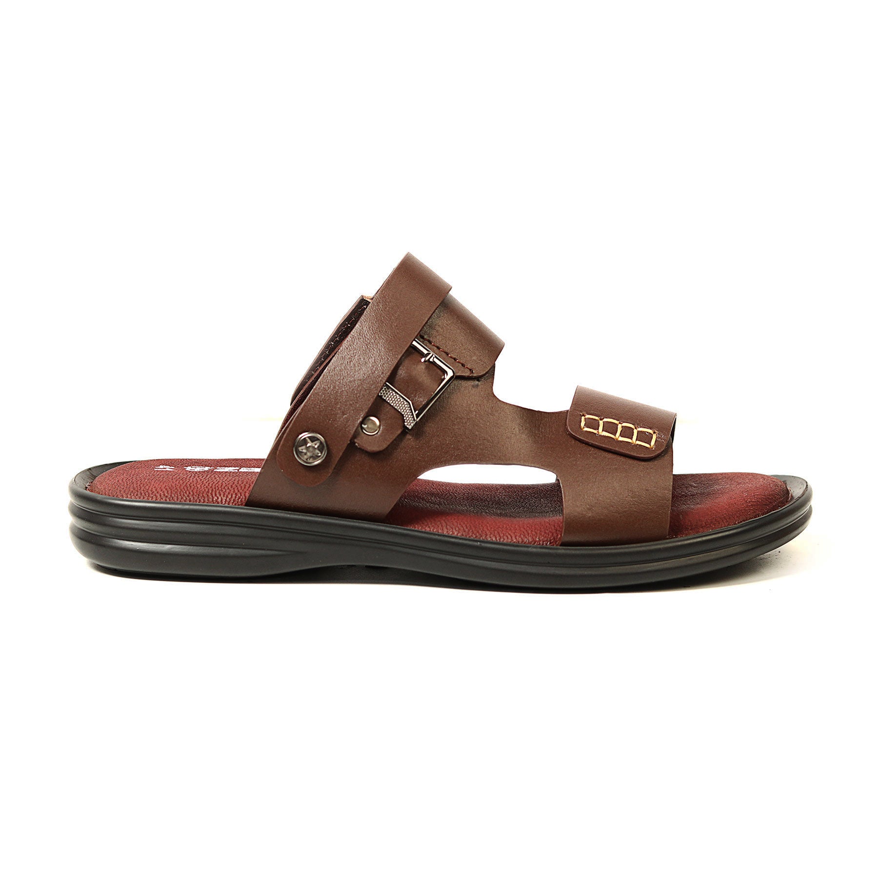 Zays Leather Sandal For Men (Chocolate) - ZA15