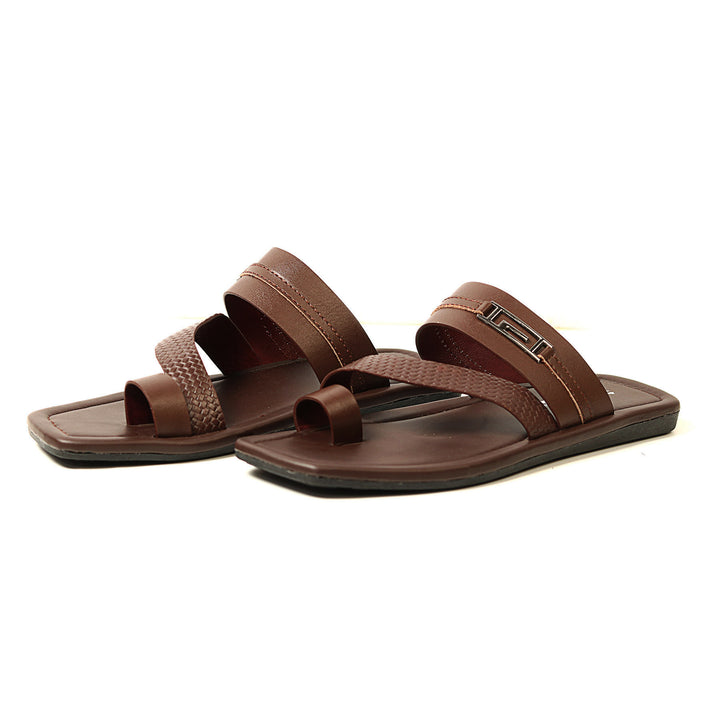 Zays Leather Sandal For Men (Chocolate) - ZAS19