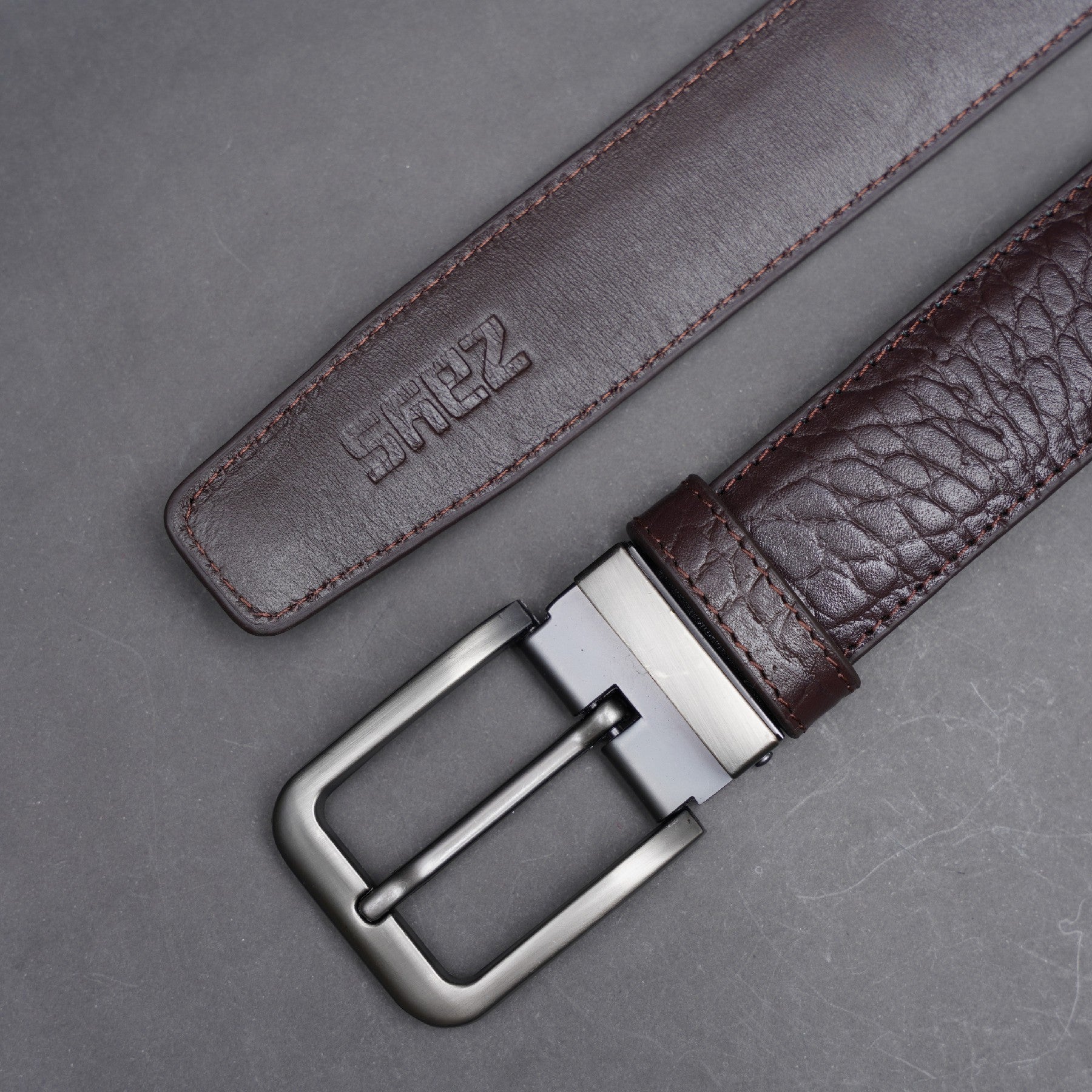 Zays Handcrafted Genuine Leather Belt for Men – Premium Quality, Adjustable, Stylish & Durable
