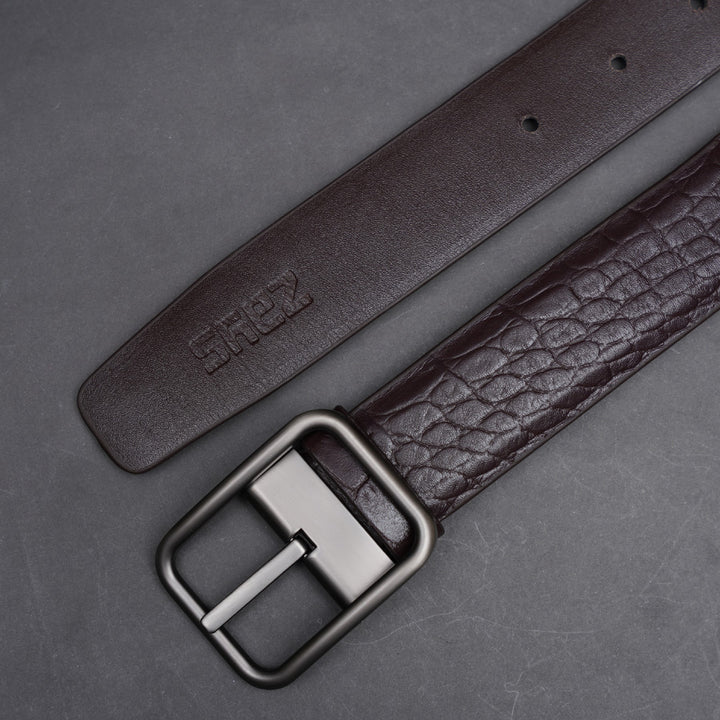 Zays Handcrafted Genuine Leather Belt for Men – Premium Quality, Adjustable, Stylish & Durable | Best Formal and Casual Leather Belt in Bangladesh