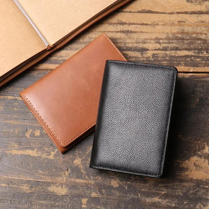 Zays Premium Leather Handcrafted Card Holder Mini Wallet