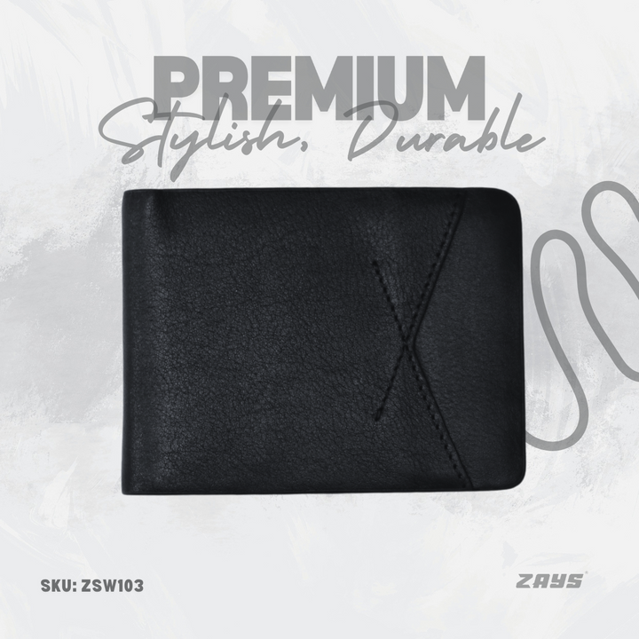 Zays Exclusive Handcrafted Premium Genuine Leather Bifold Short Wallet