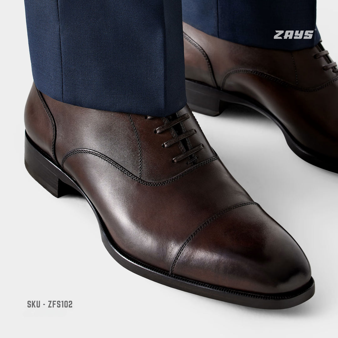 Zays Handcrafted Premium Leather Formal Shoes for Men – High Quality, Comfortable, Durable Office & Business Footwear | Oxford Styles | New 2024 Collection for Everyday Use