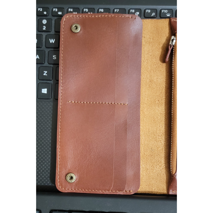 ZAYS Premium Quality Long Wallet for Men | 100% Genuine Pull-Up Leather | Handcrafted Durable & Stylish | Mobile Compartment, Multiple Card Slots & Cash Sections | Perfect for Business, Travel & Everyday Use | Luxury Gift Packaging | Pre-Order Available