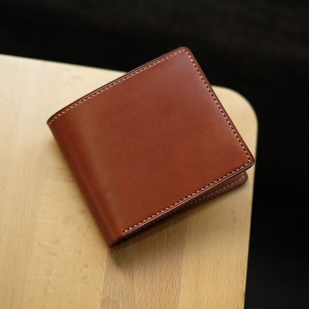 Zays Handcrafted Premium Eco-Friendly Oil Pull Up Leather Bifold Short Wallet