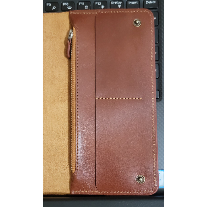 ZAYS Premium Quality Long Wallet for Men | 100% Genuine Pull-Up Leather | Handcrafted Durable & Stylish | Mobile Compartment, Multiple Card Slots & Cash Sections