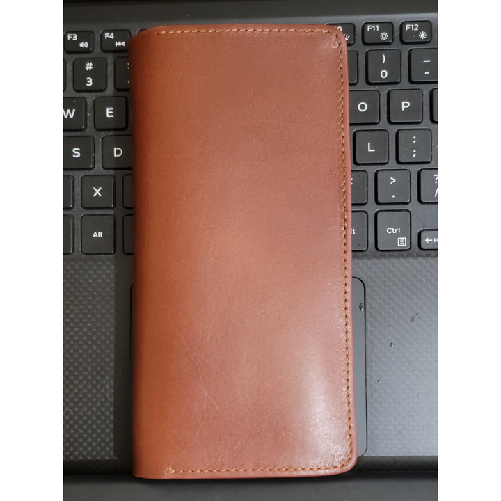 ZAYS Premium Quality Long Wallet for Men | 100% Genuine Pull-Up Leather | Handcrafted Durable & Stylish | Mobile Compartment, Multiple Card Slots & Cash Sections