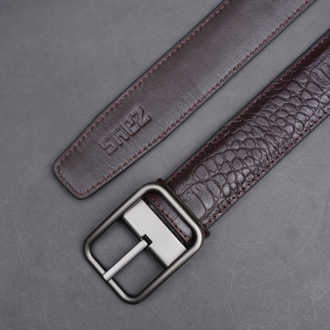 Zays Handcrafted Genuine Leather Belt for Men – Premium Quality, Adjustable, Stylish & Durable | Best Formal and Casual Leather Belt in Bangladesh