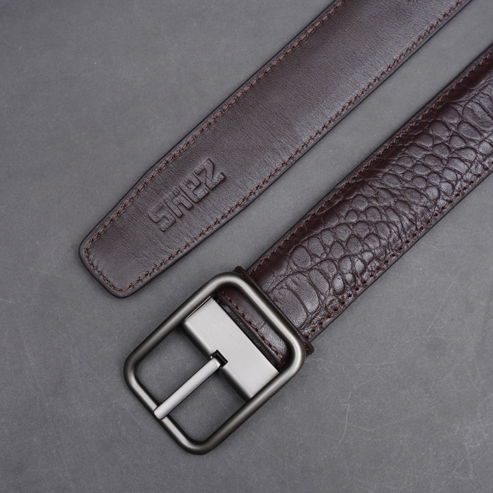 Zays Handcrafted Genuine Leather Belt for Men – Premium Quality, Adjustable, Stylish & Durable | Best Formal and Casual Leather Belt in Bangladesh