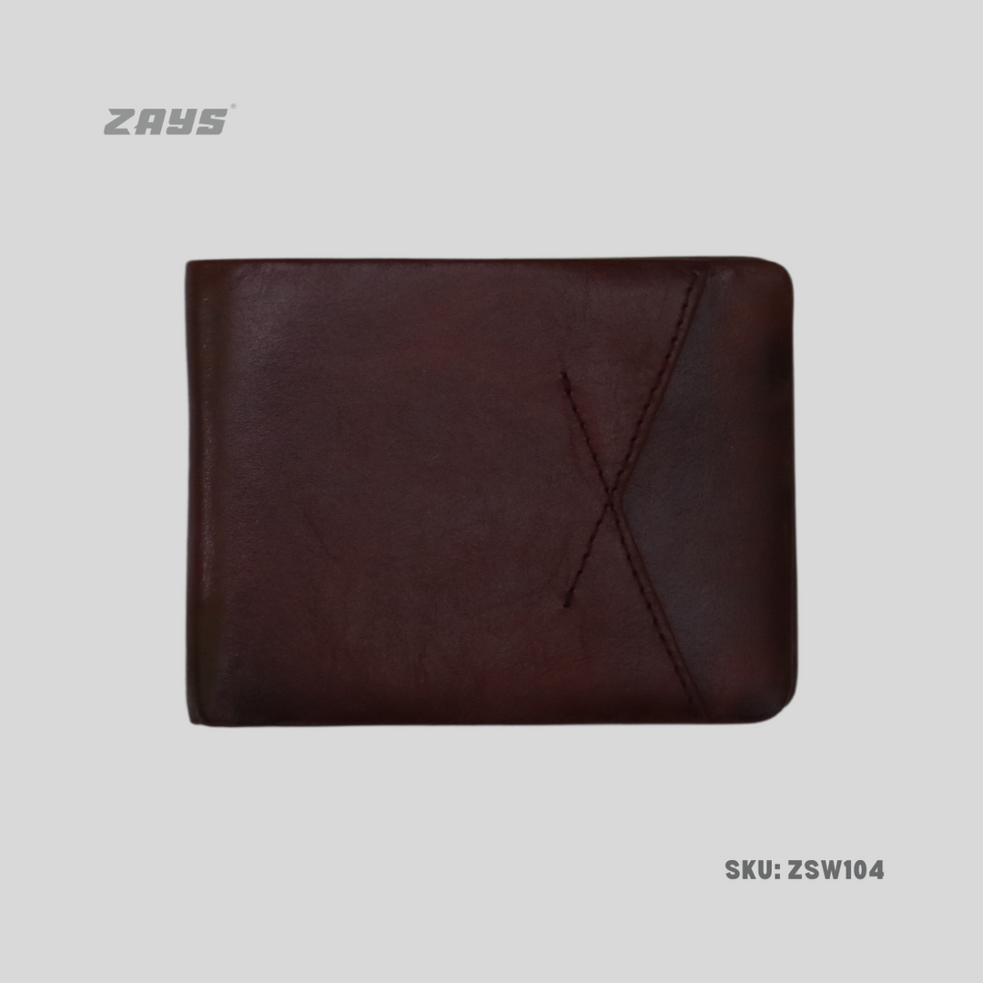 Zays Exclusive Handcrafted Premium Genuine Leather Bifold Short Wallet