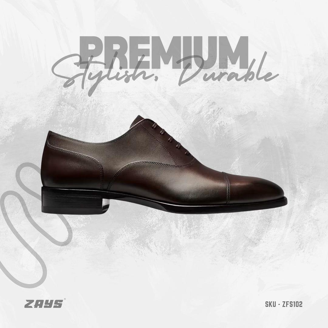 Zays Handcrafted Premium Leather Formal Shoes for Men – High Quality, Comfortable, Durable Office & Business Footwear | Oxford Styles | New 2024 Collection for Everyday Use