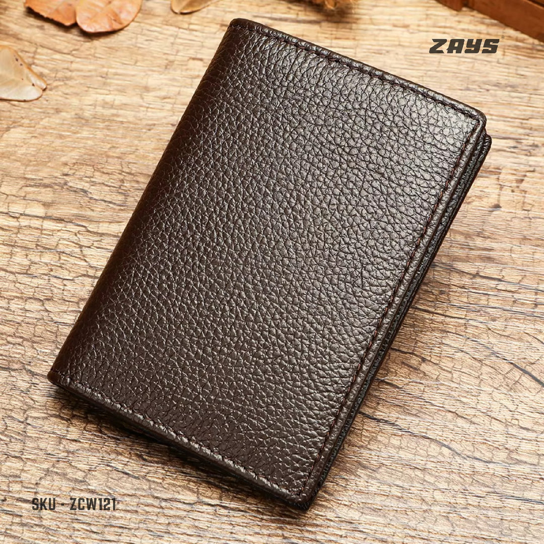 Zays Premium Leather Handcrafted Card Holder Mini Wallet