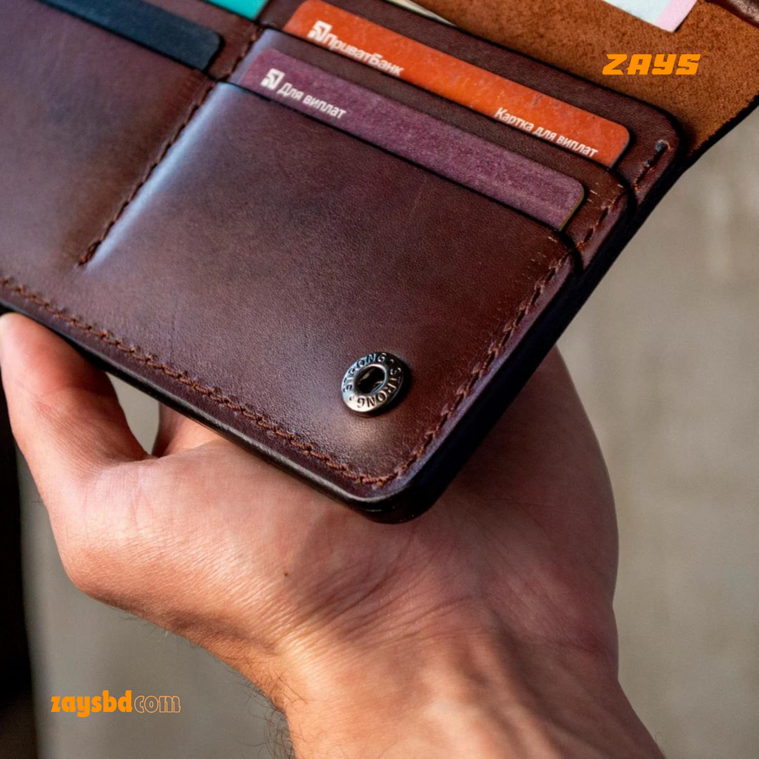 ZAYS Premium Quality Long Wallet for Men | 100% Genuine Pull-Up Leather | Handcrafted Durable & Stylish | Mobile Compartment, Multiple Card Slots & Cash Sections | Perfect for Business, Travel & Everyday Use | Luxury Gift Packaging | Pre-Order Available