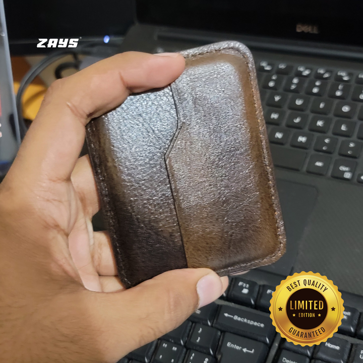 ZAYS Premium Handcrafted Leather Card Holder Mini Wallet for Unisex (Limited Edition) LE07