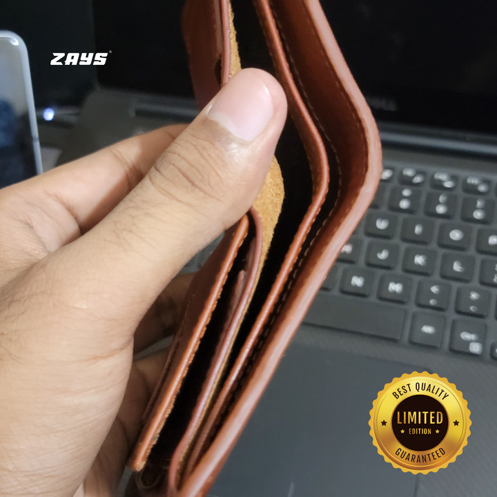 ZAYS Premium Handcrafted Leather Short Wallet for Unisex (Limited Edition) LE08