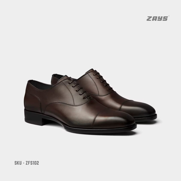 Zays Handcrafted Premium Leather Formal Shoes for Men – High Quality, Comfortable, Durable Office & Business Footwear | Oxford Styles | New 2024 Collection for Everyday Use