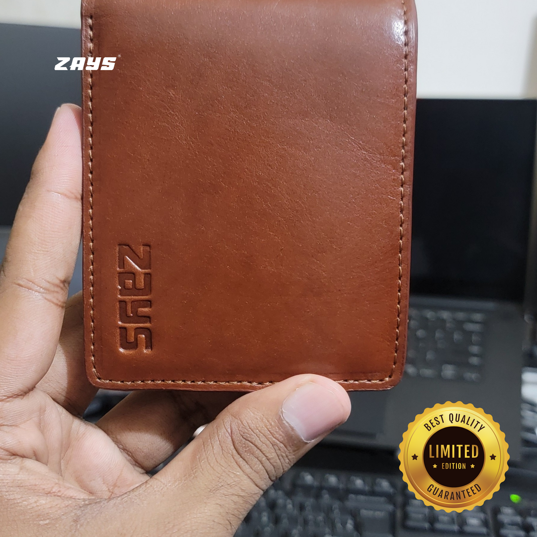 ZAYS Premium Handcrafted Leather Short Wallet for Unisex (Limited Edition) LE09