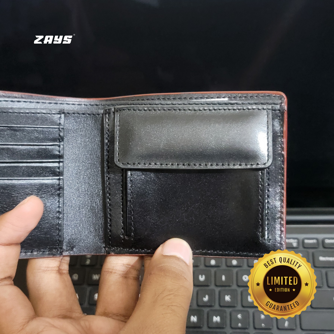 ZAYS Premium Handcrafted Leather Short Wallet for Unisex (Limited Edition) LE09