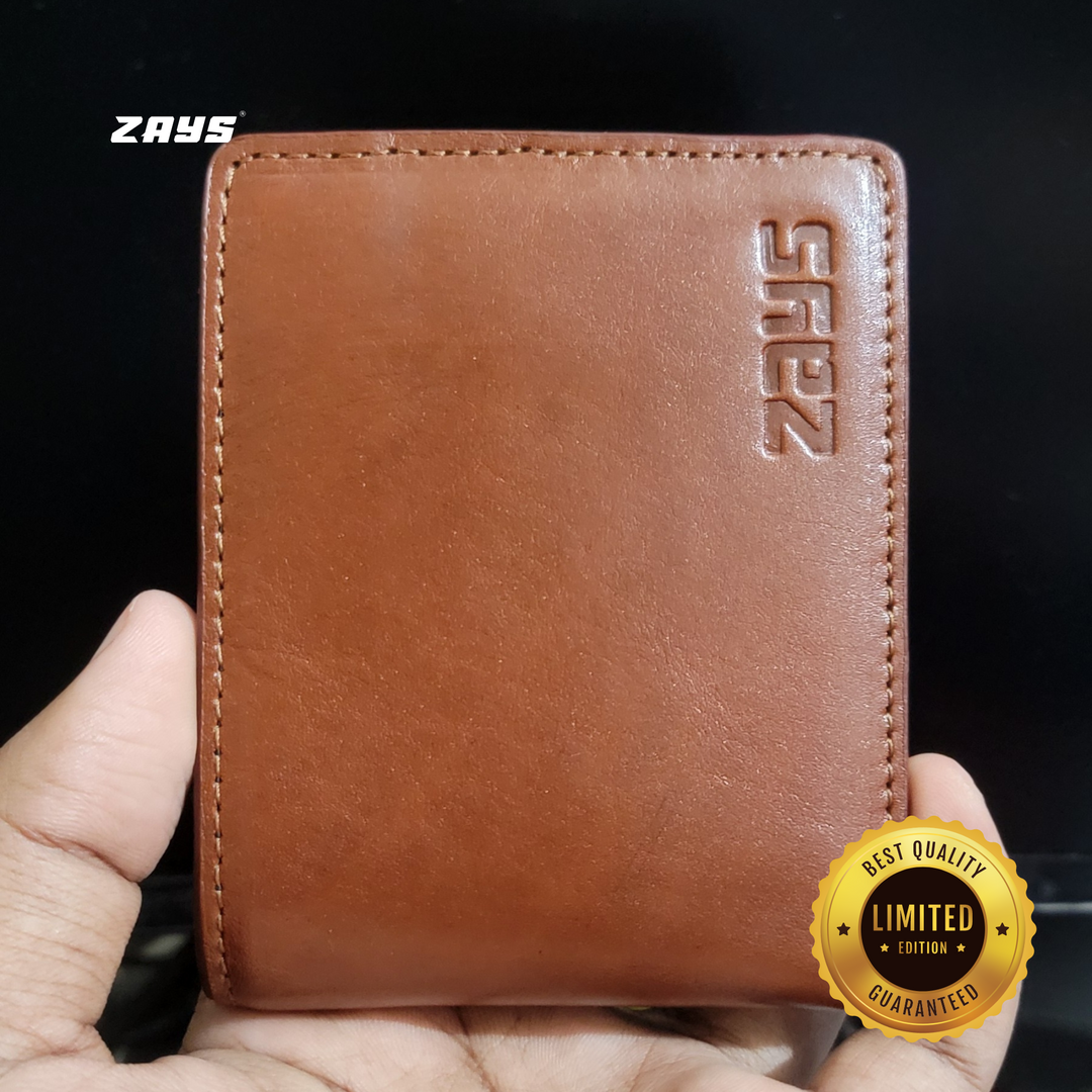 ZAYS Premium Handcrafted Leather Short Wallet for Unisex (Limited Edition) LE09