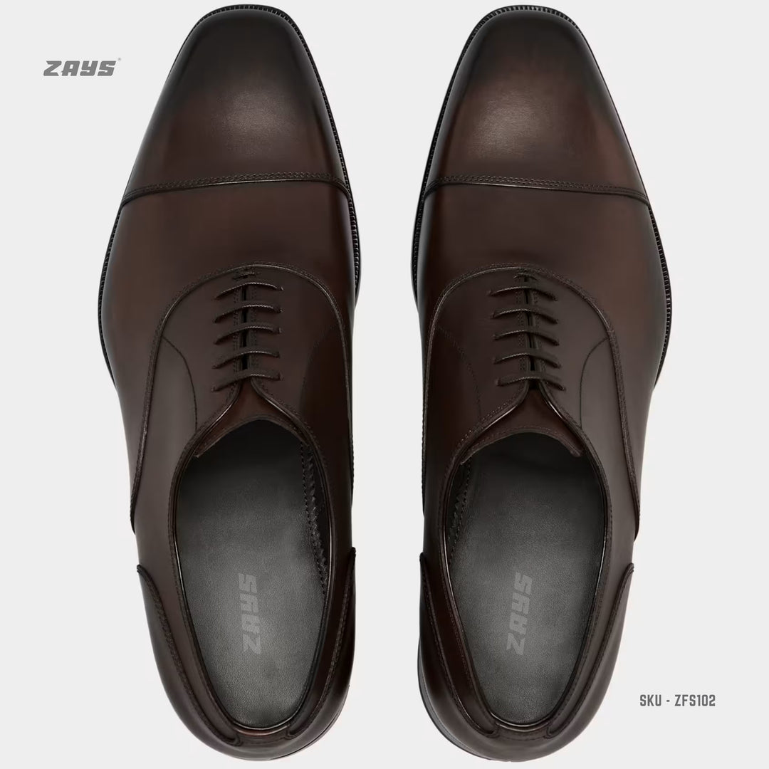 Zays Handcrafted Premium Leather Formal Shoes for Men – High Quality, Comfortable, Durable Office & Business Footwear | Oxford Styles | New 2024 Collection for Everyday Use