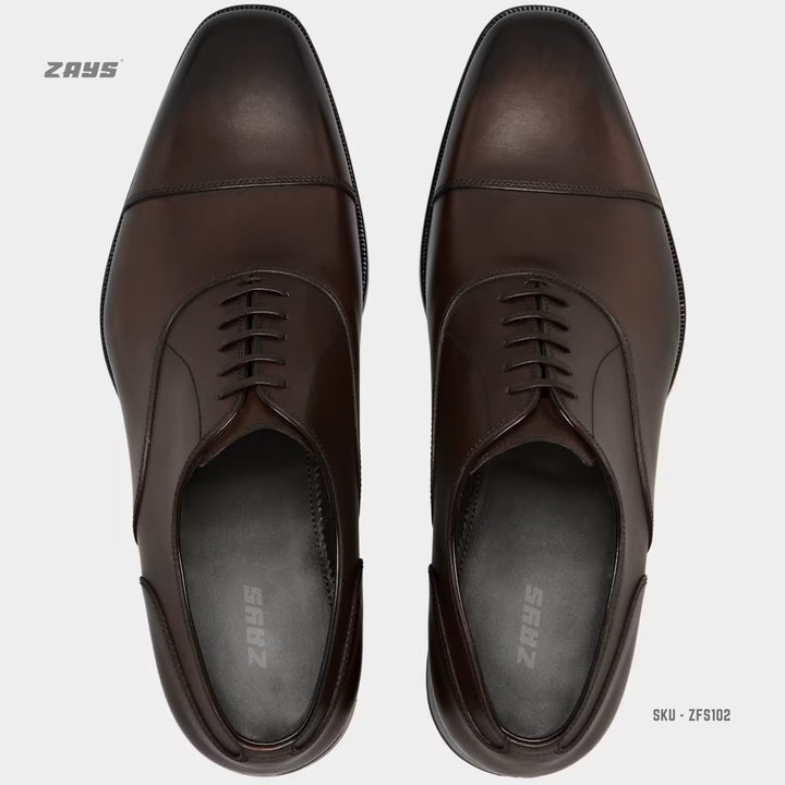 Zays Handcrafted Premium Leather Formal Shoes for Men – High Quality, Comfortable, Durable Office & Business Footwear | Oxford Styles | New 2024 Collection for Everyday Use