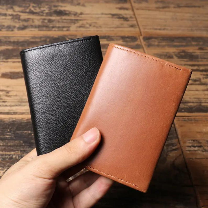 Zays Premium Leather Handcrafted Card Holder Mini Wallet