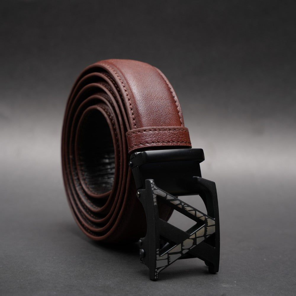 Zays Handcrafted Imported Full-Grain Cowhide Leather Auto Gear Belt for Men - BC120
