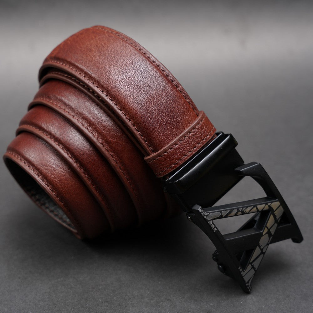 Zays Handcrafted Imported Full-Grain Cowhide Leather Auto Gear Belt for Men - BC120