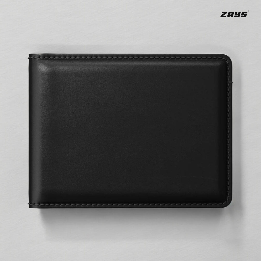 Zays Premium Leather Handcrafted Super Slim Bifold Short Wallet