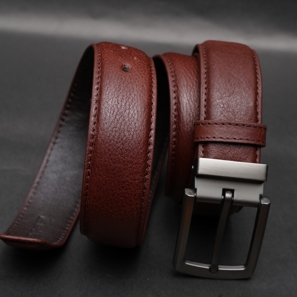 Zays Handcrafted Genuine Leather Belt for Men – Premium Quality, Adjustable, Stylish & Durable