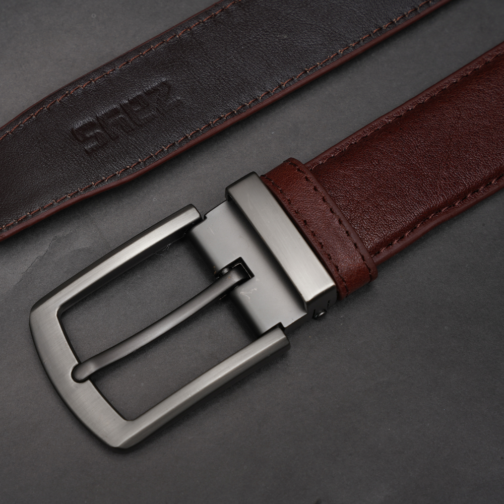 Zays Handcrafted Genuine Leather Belt for Men – Premium Quality, Adjustable, Stylish & Durable