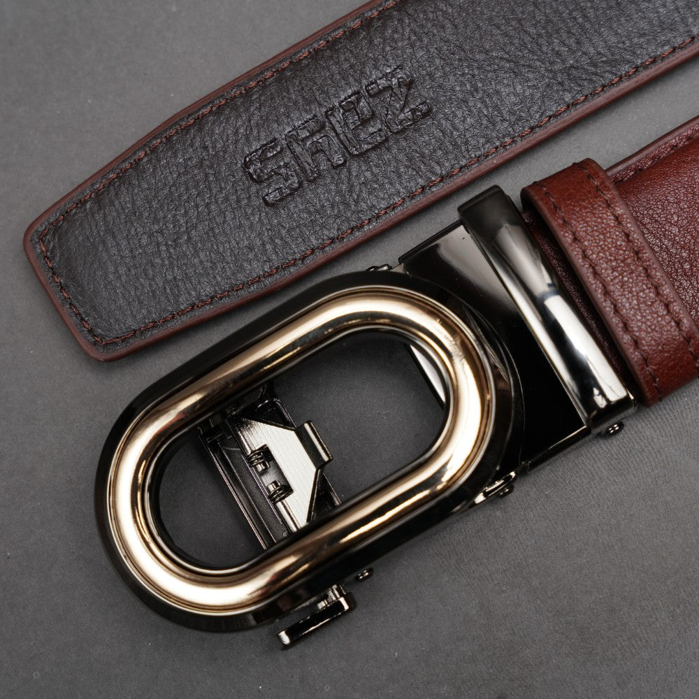 Zays Handcrafted Imported Full-Grain Cowhide Leather Auto Gear Belt for Men - BC121