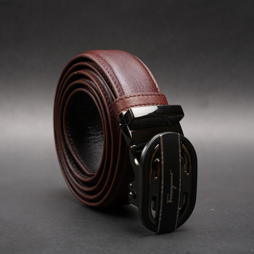 Zays Handcrafted Imported Full-Grain Cowhide Leather Auto Gear Belt for Men - BC123