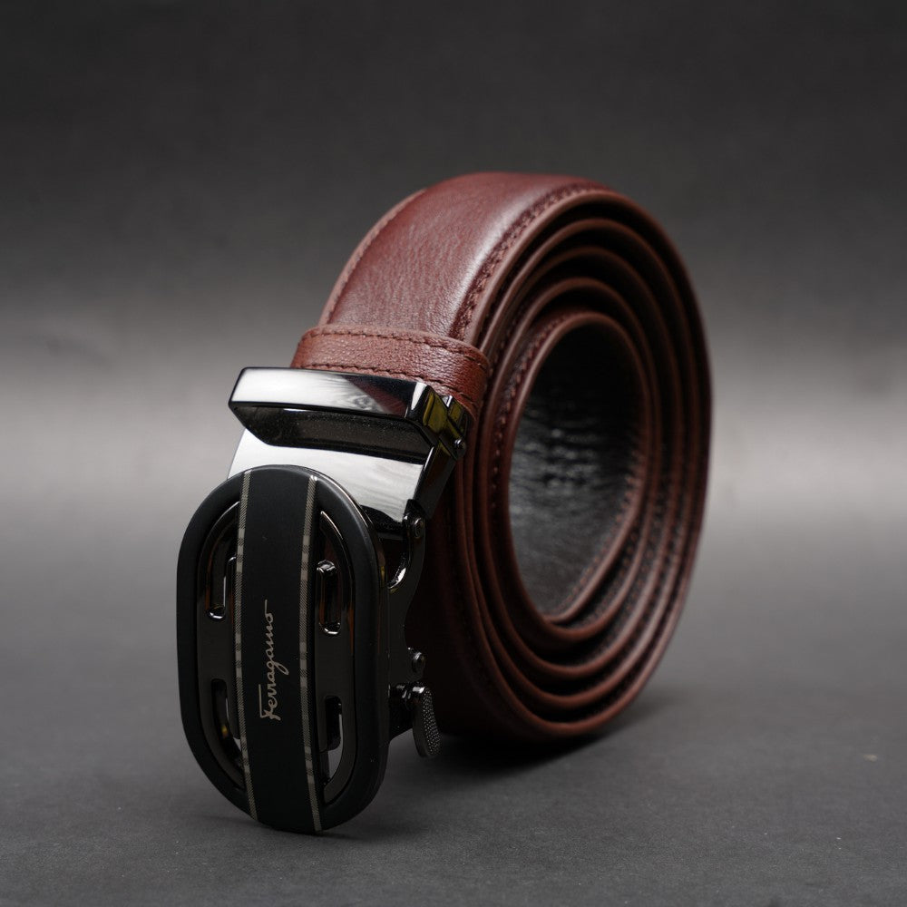 Zays Handcrafted Imported Full-Grain Cowhide Leather Auto Gear Belt for Men - BC123