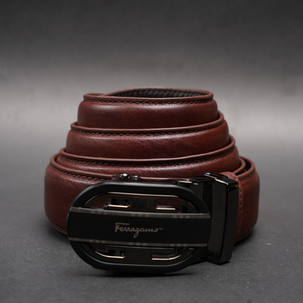 Zays Handcrafted Imported Full-Grain Cowhide Leather Auto Gear Belt for Men - BC123