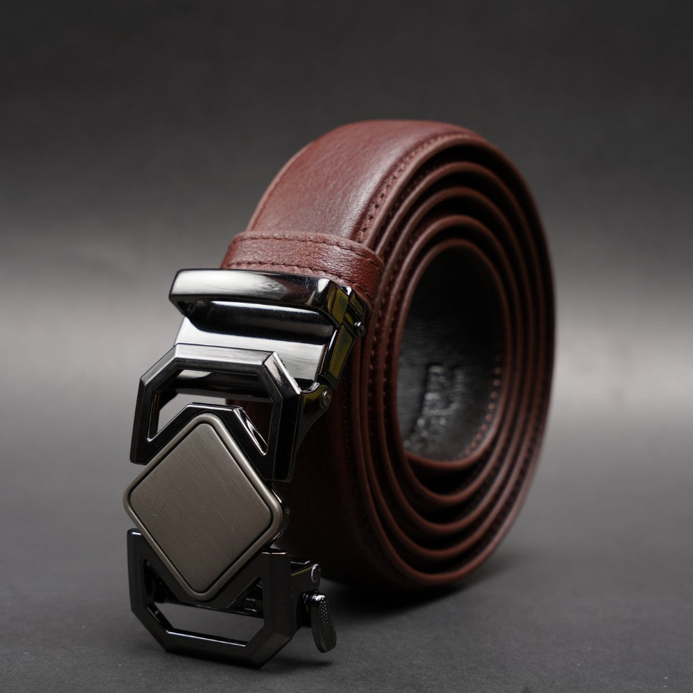 Zays Handcrafted Imported Full-Grain Cowhide Leather Auto Gear Belt for Men - BC124