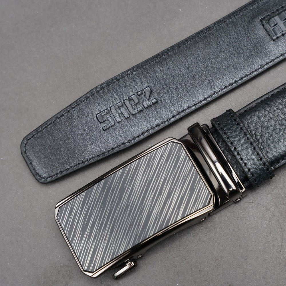 Zays Handcrafted Imported Full-Grain Cowhide Leather Auto Gear Belt for Men - BC127