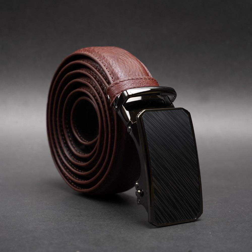 Zays Handcrafted Imported Full-Grain Cowhide Leather Auto Gear Belt for Men - BC127