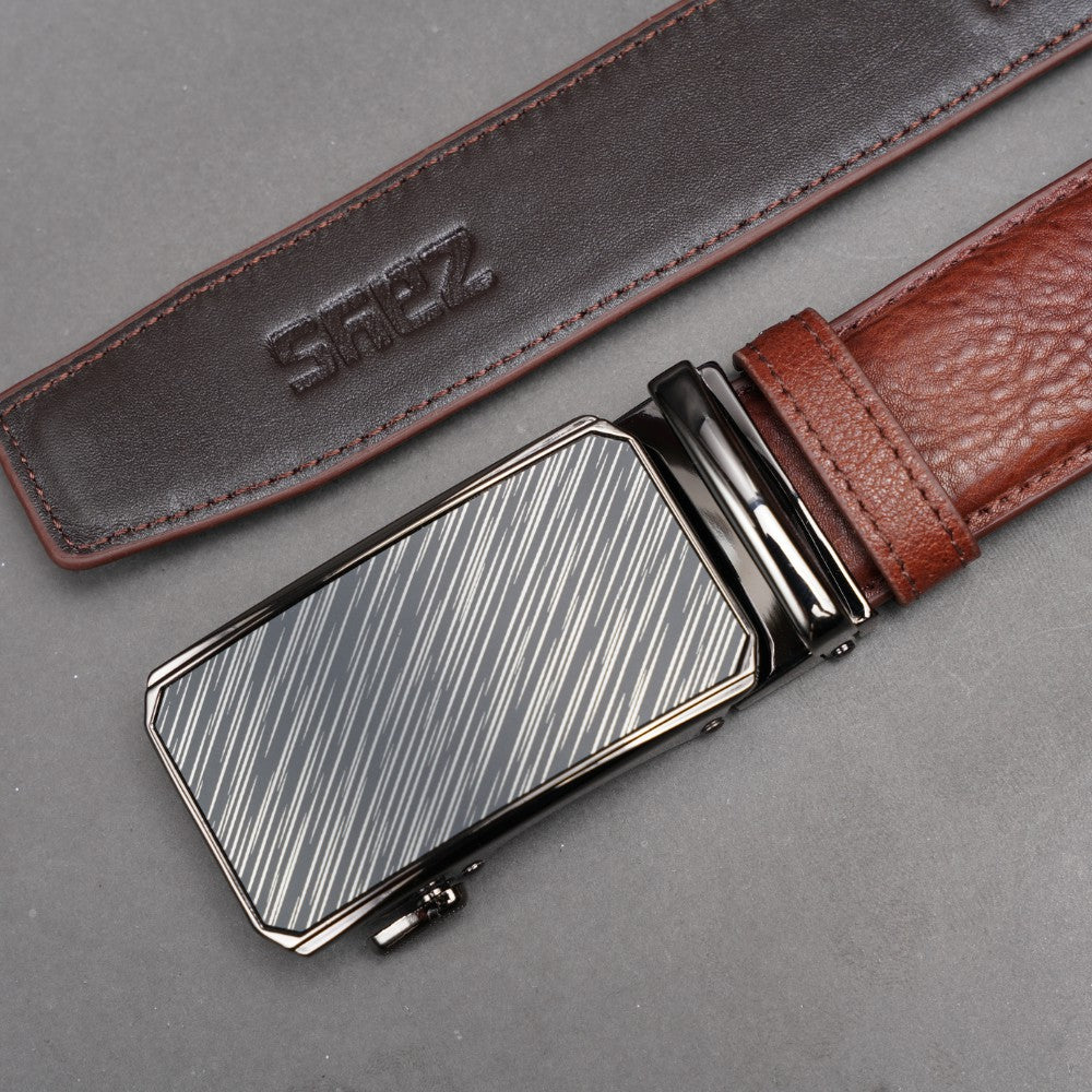 Zays Handcrafted Imported Full-Grain Cowhide Leather Auto Gear Belt for Men - BC127