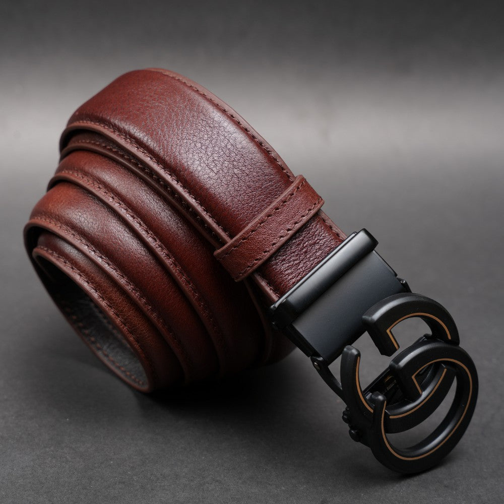 Zays Handcrafted Imported Full-Grain Cowhide Leather Auto Gear Belt for Men - BC128