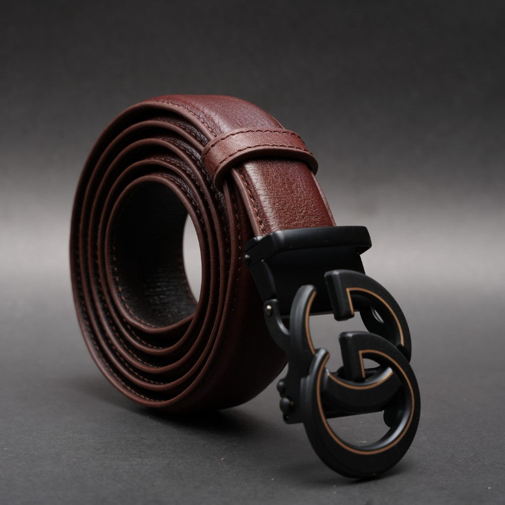 Zays Handcrafted Imported Full-Grain Cowhide Leather Auto Gear Belt for Men - BC128