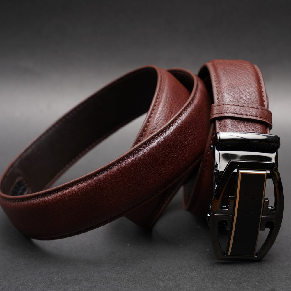 Zays Handcrafted Imported Full-Grain Cowhide Leather Auto Gear Belt for Men - BC129