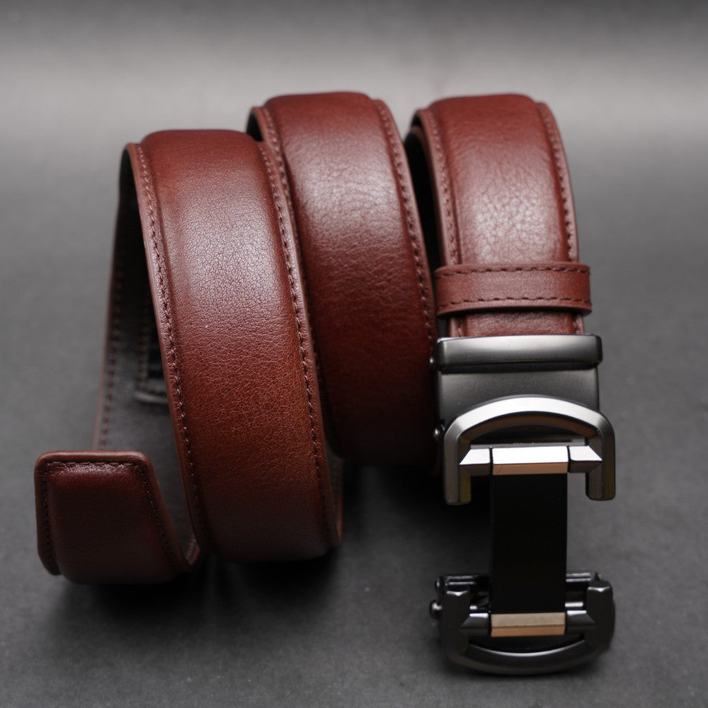 Zays Handcrafted Imported Full-Grain Cowhide Leather Auto Gear Belt for Men - BC130