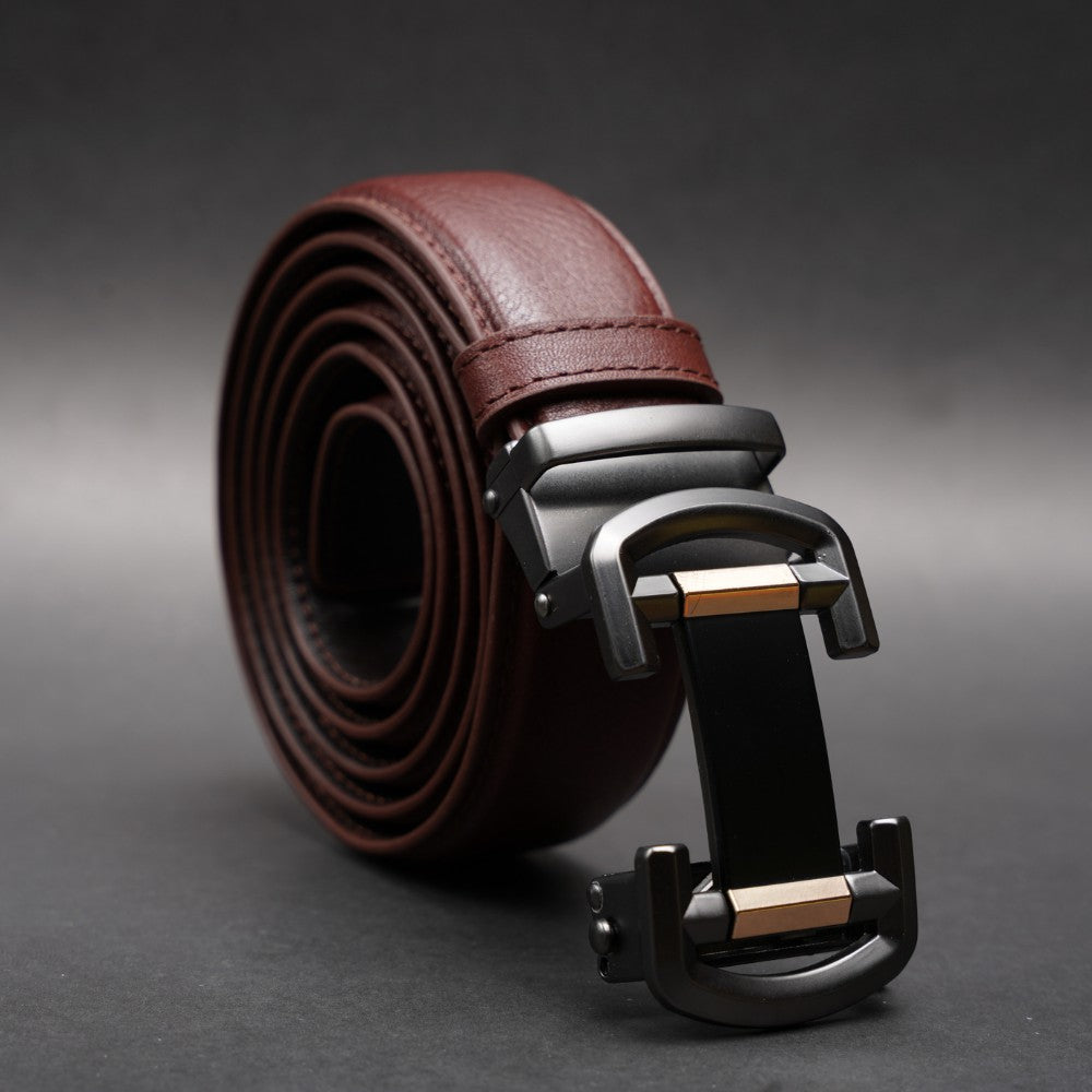 Zays Handcrafted Imported Full-Grain Cowhide Leather Auto Gear Belt for Men - BC130