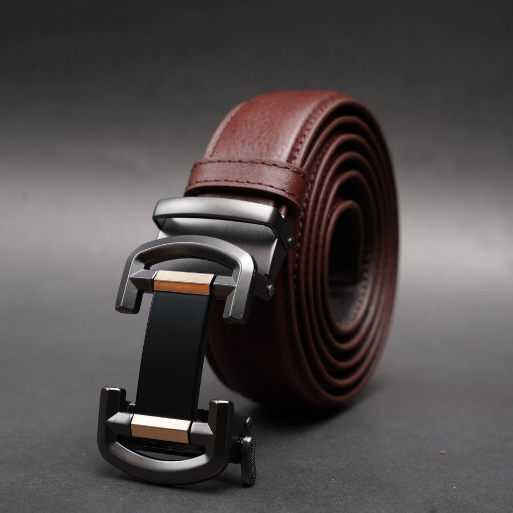 Zays Handcrafted Imported Full-Grain Cowhide Leather Auto Gear Belt for Men - BC130