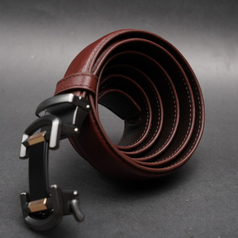 Zays Handcrafted Imported Full-Grain Cowhide Leather Auto Gear Belt for Men - BC130