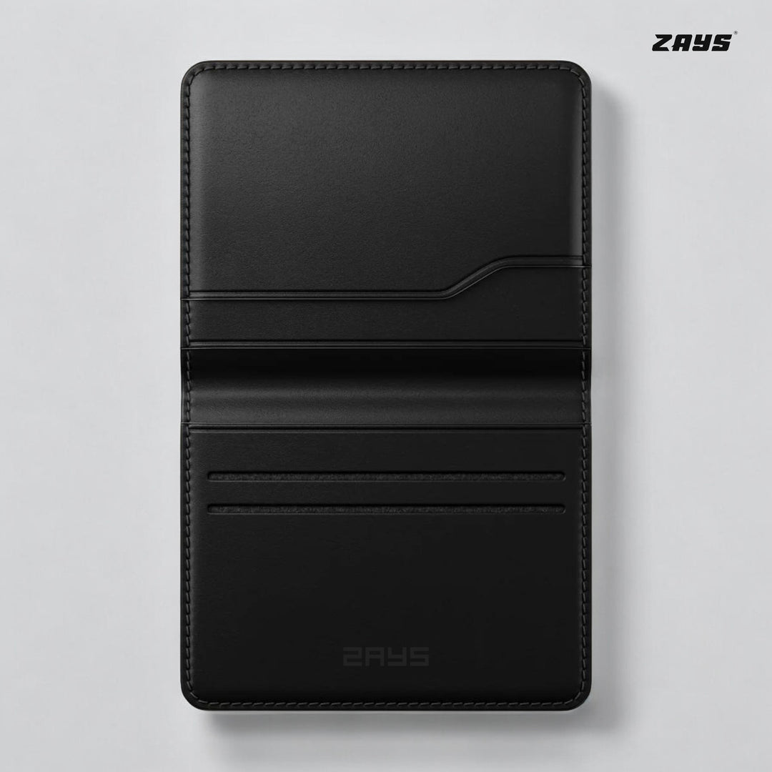 Zays Premium Leather Handcrafted Super Slim Card Holder Mini Wallet