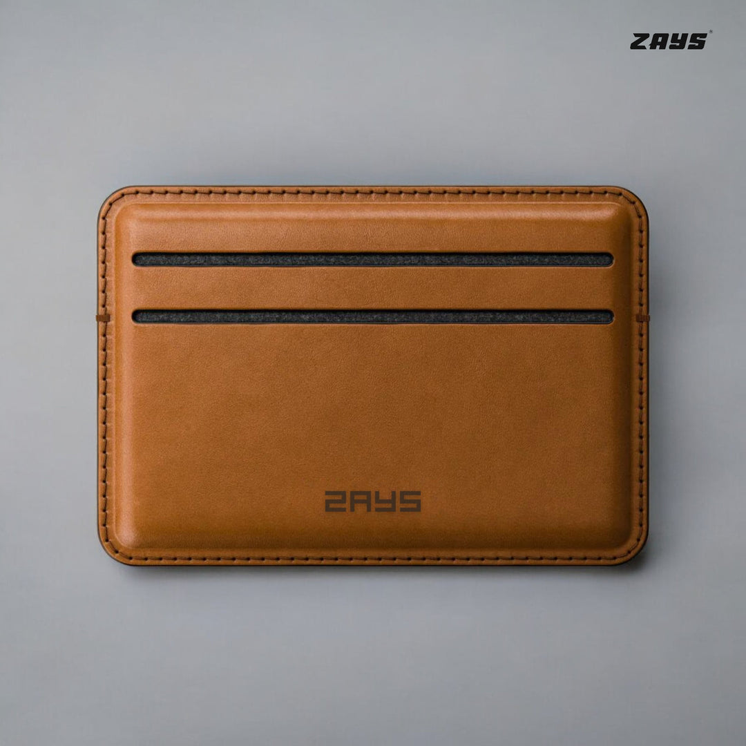 Zays Premium Leather Handcrafted Super Slim Card Holder Mini Wallet