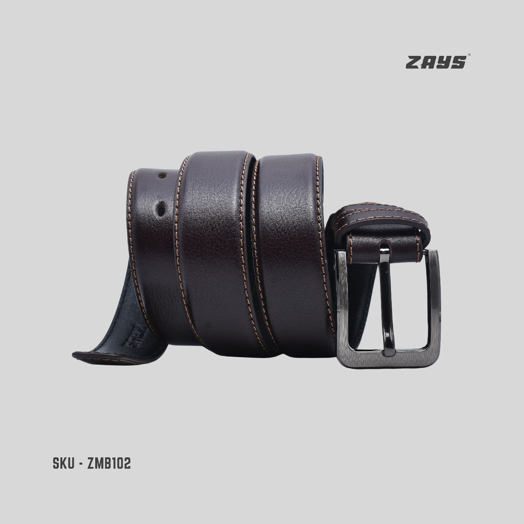 Zays Premium Leather Handcrafted Stylish & Durable Belt for Men