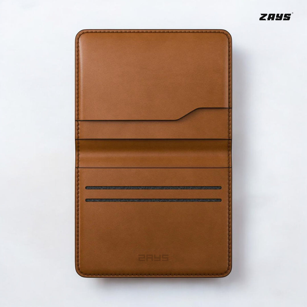 Zays Premium Leather Handcrafted Super Slim Card Holder Mini Wallet